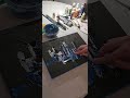 Pallette Knife expression experiment - City at Night on lake.