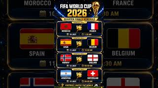 FIFA World Cup 2026 Quarter Finals Schedule | Full Fixtures, Date & Time | Road to Semi Finals
