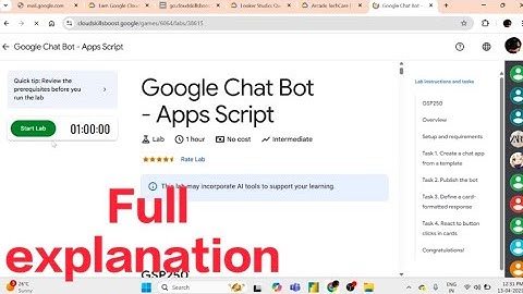 Google Chat Bot - Apps Script Full Guided solution Quiklabs