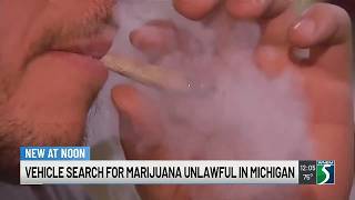 Vehicle search for marijuana unlawful in Michigan