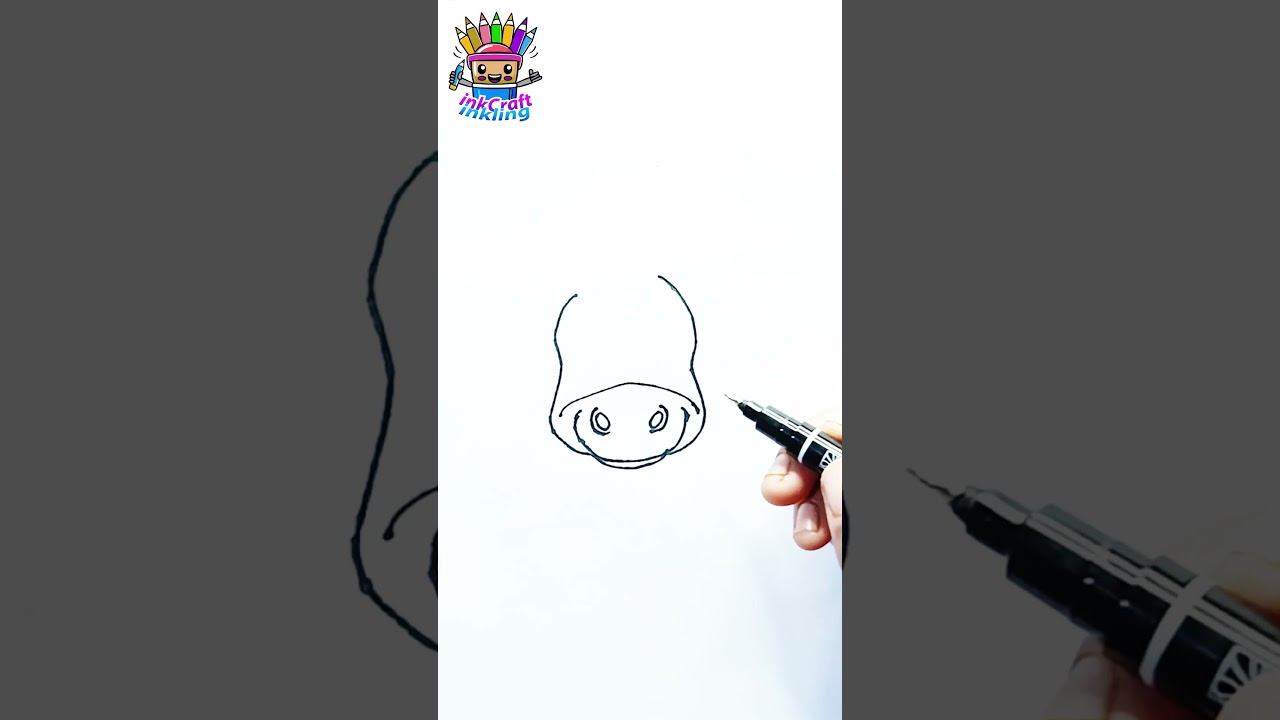 Simple Steps: Drawing a Cow Face 