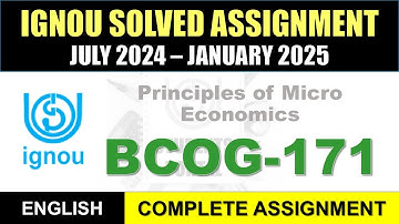 BCOG 171 Solved Assignment 2024-25 || bcog-171 solved assignment in English || July 2024 to Jan 2025