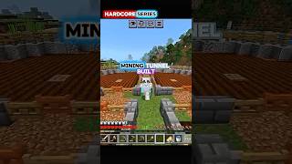 Minecraft hardcore series mining tunnel build 😅😁#minecraft #gaming #hardcore#sereis