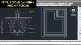 Cara membuat denah dan detail pondasi - Tutorial Autocad Pemula