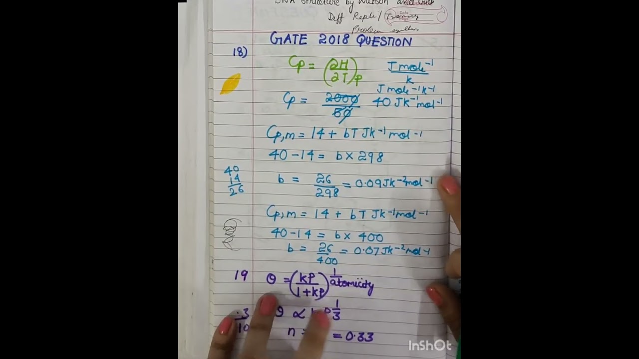 GATE CHEMISTRY | LANGMUIR ISOTHERM | 2018 QUESTIONS. 
