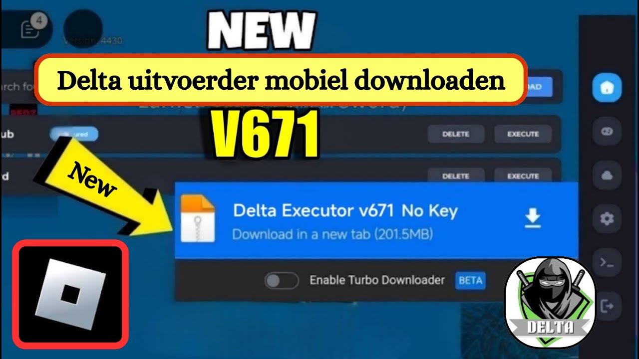 Delta-uitvoerder mobail nieuwe update v671 | Delta actualizado betere fluxus & arceus