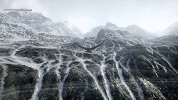 Unreal Engine 4 Landscape Mountains Crow Fly