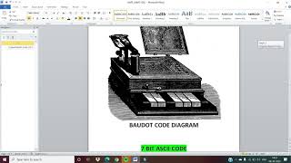 CONSUMER- 5 BIT BAUDOT CODE/7 BIT ASCII CODE