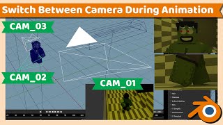 Blender Tutorial : Switch or Change Active Camera During Animation in Blender 3 screenshot 5