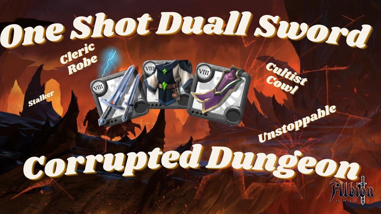 One Shot Dual Sword Cultist Cowl Cleric Robe I Albion Online I