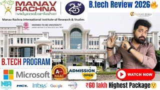 Manav Rachna University Btech Review 2026 Fees, Placements, Microsoft Curriculum