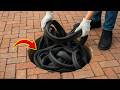 Why Didn’t I Know This! Pour Old Bike Tubes Into a Hole !! You'll Be Surprised by What It Can Do!