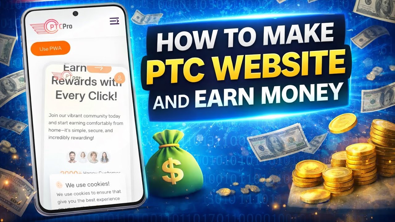 How to make a Auto PTC Website in 2026 | Online Earning PTC Website