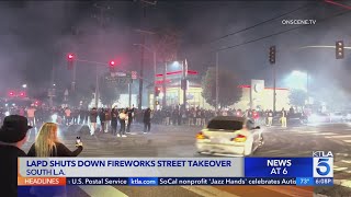 LAPD shuts down fireworks street takeover