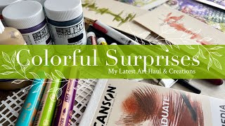 Colorful Surprises: My Latest Art Haul & Abstract Art Creations