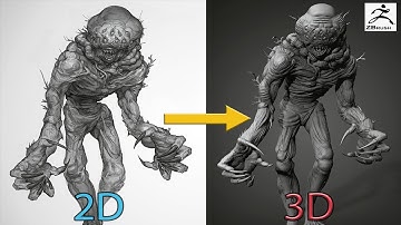 ZBrush: Creating a Monster l Sculpt Timelapse #zbrush #digitalart #sculpture