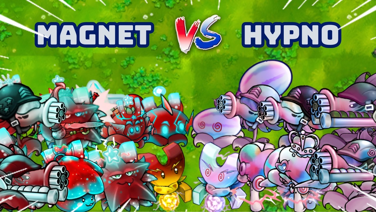 PvZ 1 Fusion 3.4 Challenges!!! Magnet vs Hypno | Who Will Win???