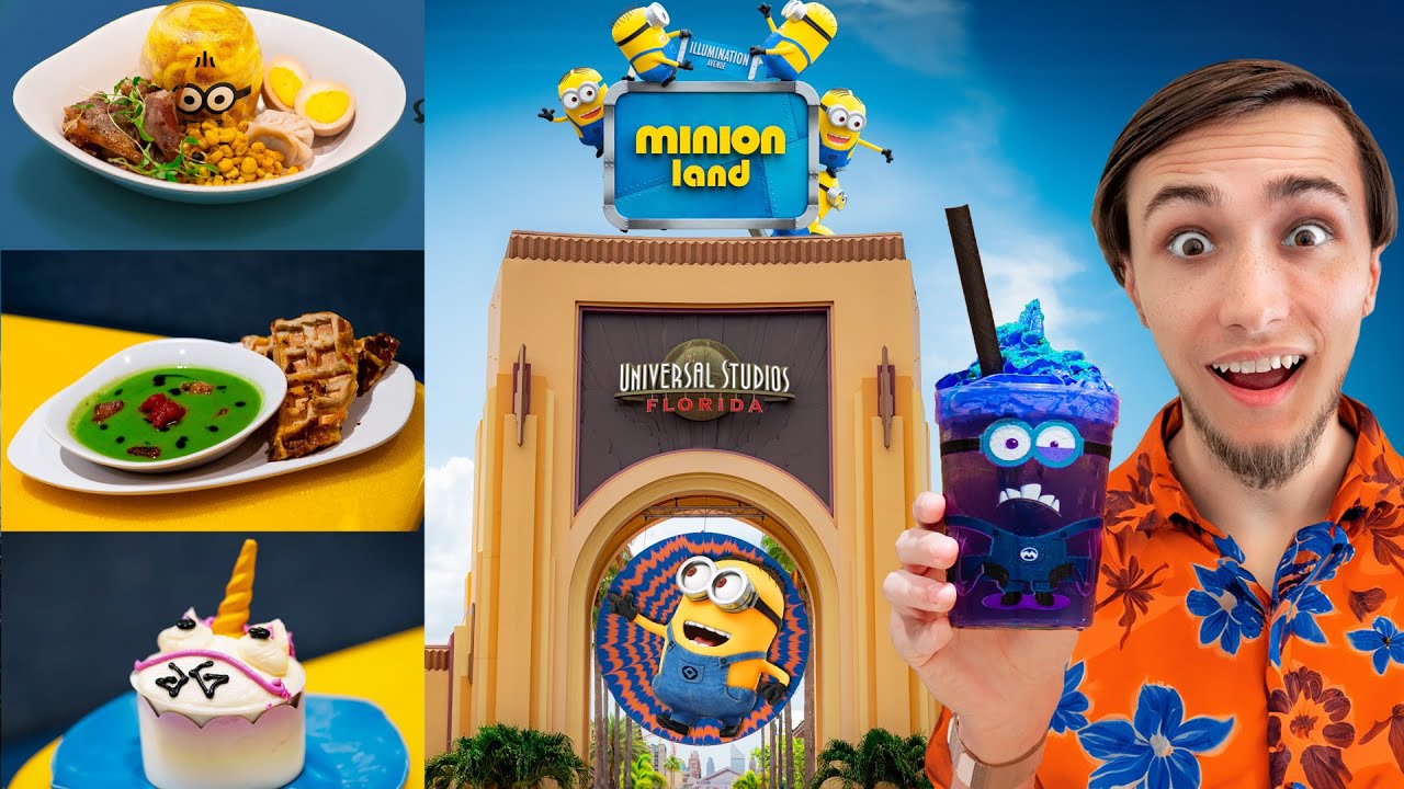 I ate EVERYTHING in Minion Cafe at Universal Studios Florida!