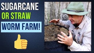 This Sugarcane Straw Worm Farm Is AWESOME!