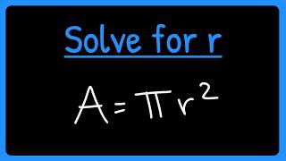 How To Solve a Formula For a Specific Variable