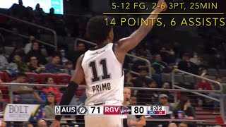 Joshua Primo Spurs G-League debut - 14 pts, 6 assts full highlights - 5 November 2021