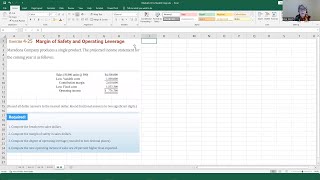 ACC406, Chapter 4, Margin of Safety and Degree of Operation Leverage (Ex 4-25 Solution)