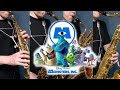 サックス四重奏「モンスターズ・インク」ひとりサックスアンサンブルで吹いてみた!Monsters, Inc.