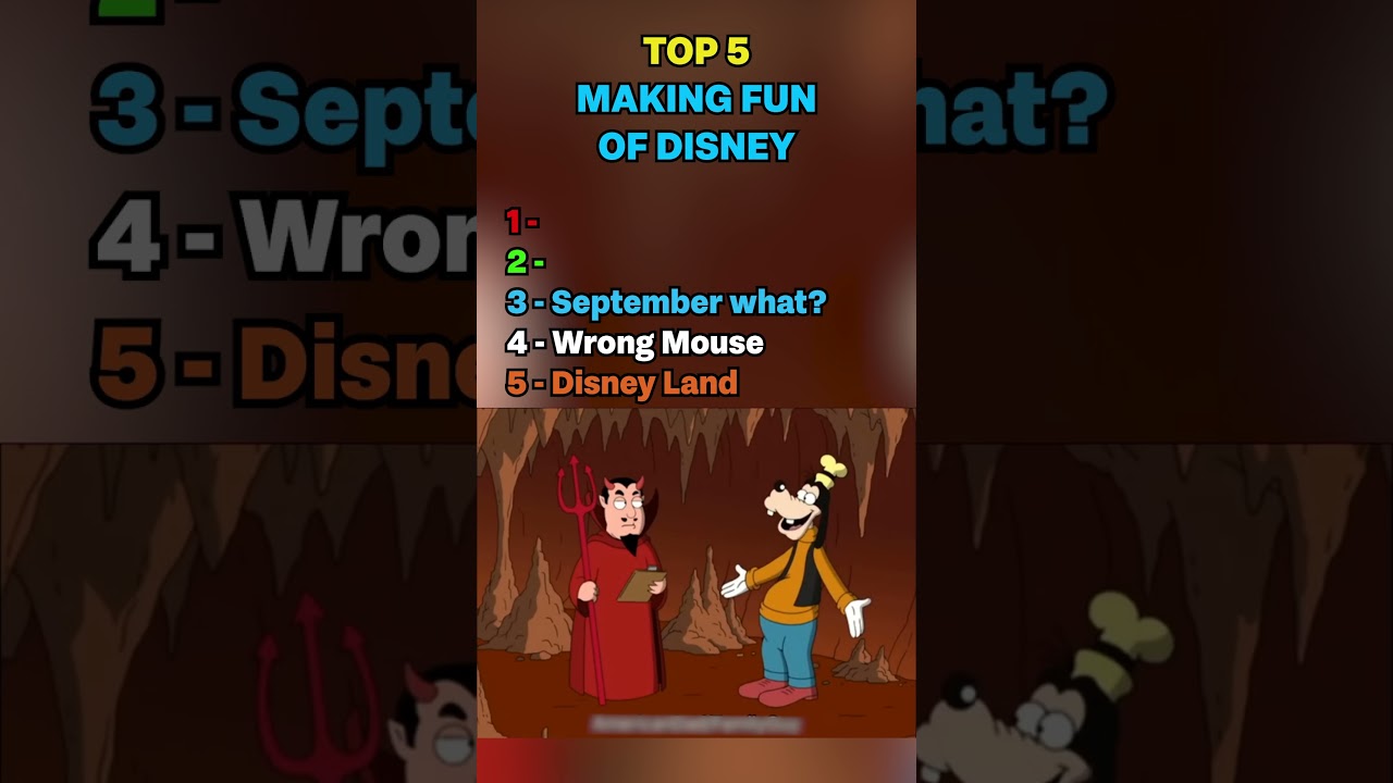 Top 5 Making Fun of Disney😂 Family Guy
