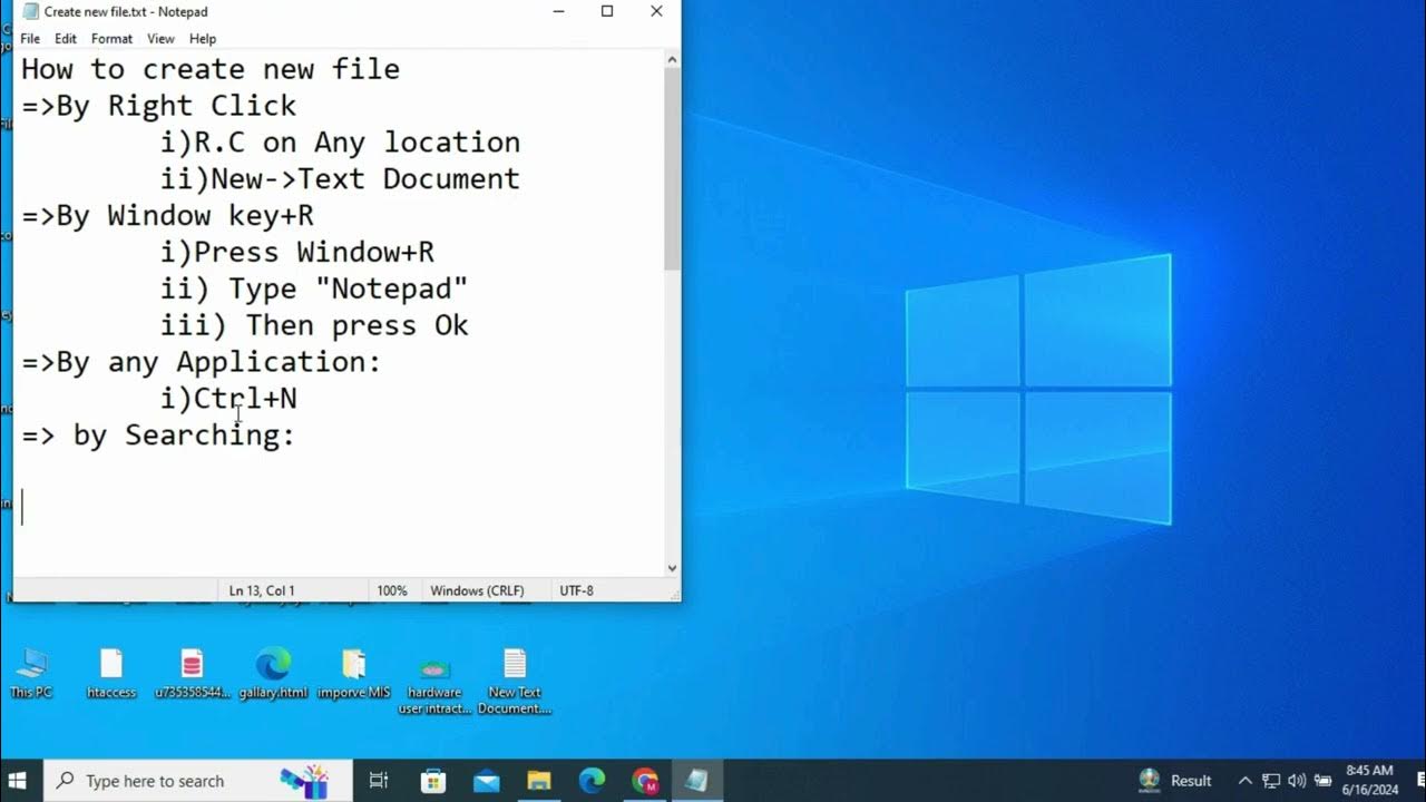how many way to create new file || multiple way to create new file ...
