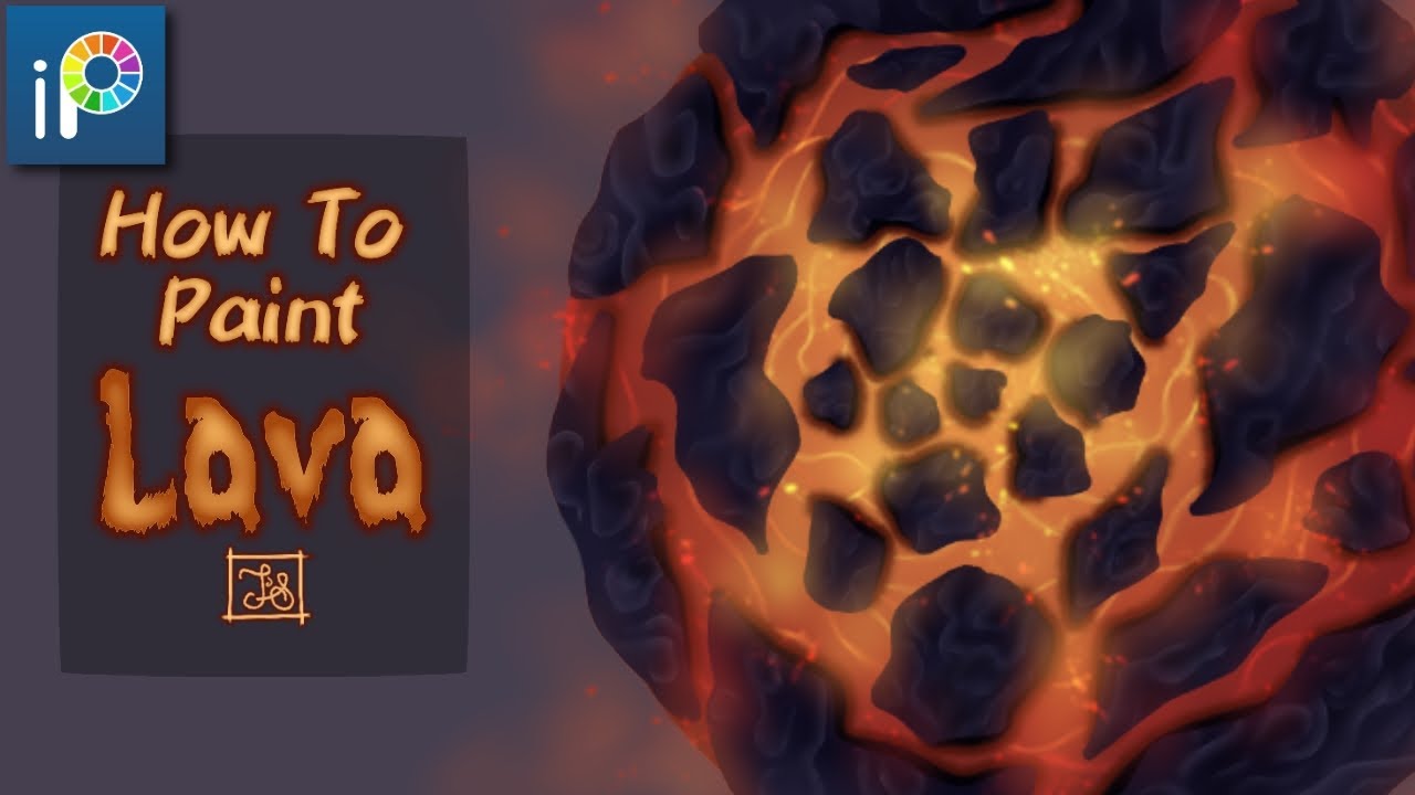 How To Paint Fiery Lava On Ibis Paint - Digital Art Tutorial - YouTube