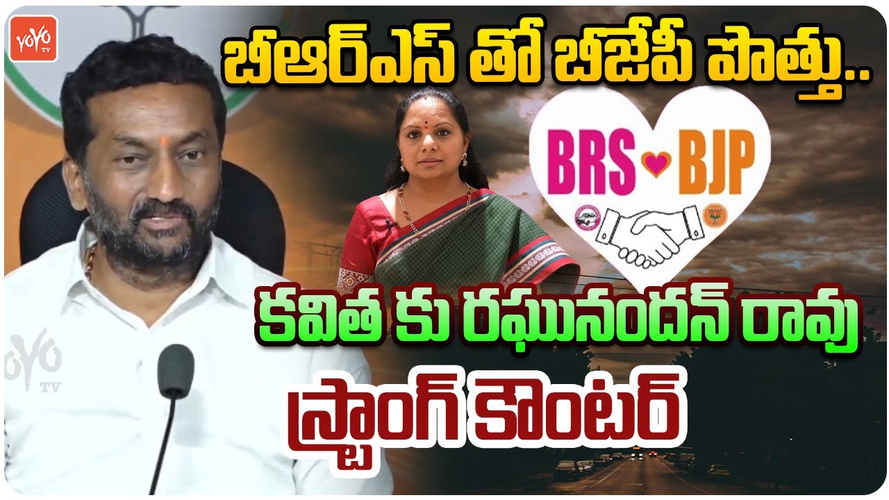 BJP MP Raghunandan Rao Reacts On BRS Merge in BJP | MLC Kavitha | KCR | KTR | Telangana | YOYO TV