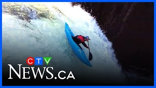 Kayaker Plunges Nearly 30 Metres Down Waterfall