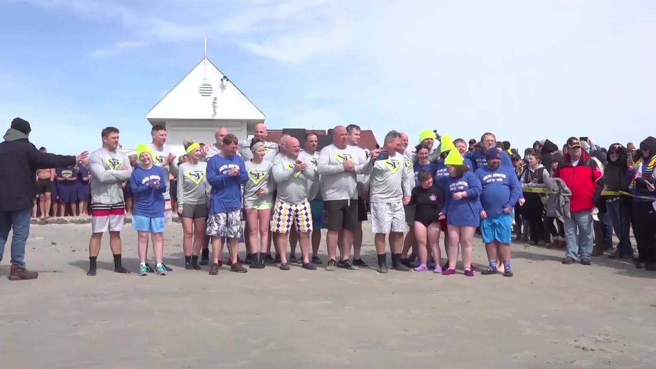 Special Olympics Rhode Island Annual Torch Run Plunge - YouTube