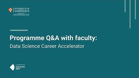 Programme Q&A with faculty Data Science Career Accelerator