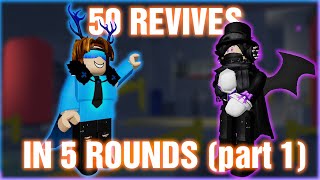 50 REVIVES IN 5 ROUNDS WITH BLOCKY LUIS || Survive the killer (Part 1)
