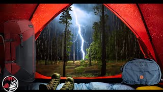 ⚡ Camping in the Mountains with Thunderstorms and Heavy Rain  ASMR Camping Adventure.