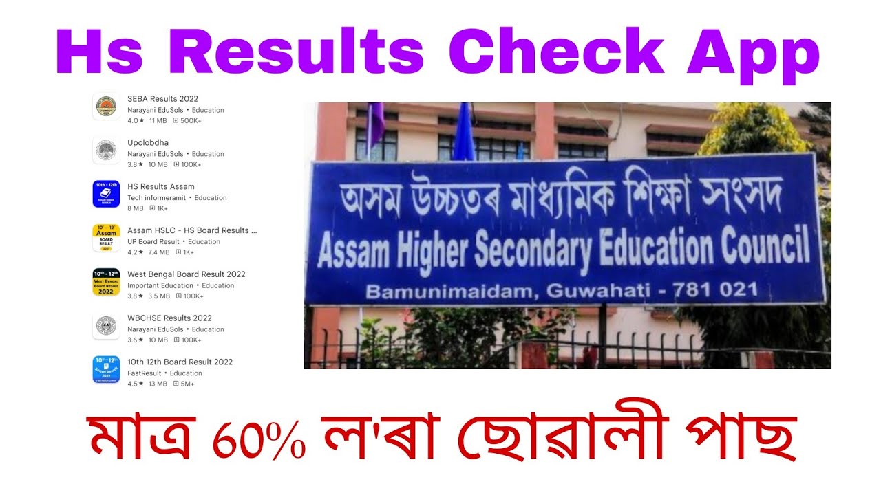 Assam Hs Final Exam Results Check App//Assam ahsec Exam Results 2022//