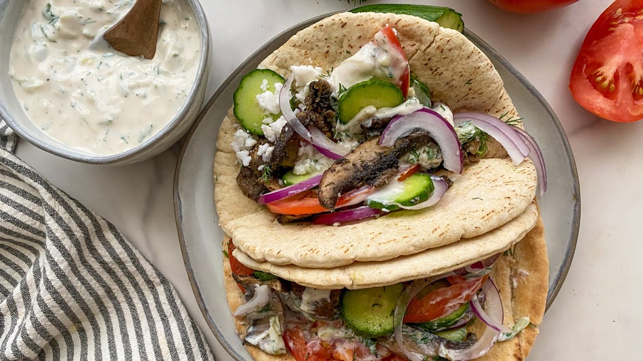 Portobello Mushroom Gyro Recipe YouTube