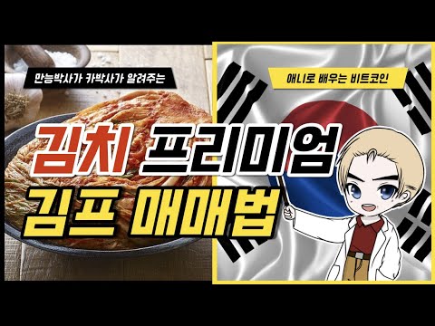   김치프리미엄이란 김프매매법 김프적용 애니로 배우는 비트코인