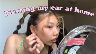 Piercing my ears at home 😳 *with an Amazon piercing guns*✨ Piercing my ears at home 😳 *with an Amazon piercing guns*✨