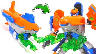 【潜水艇からロボットに変形！】ハローカーボット　ソナーダイバー【韓国おもちゃ】
