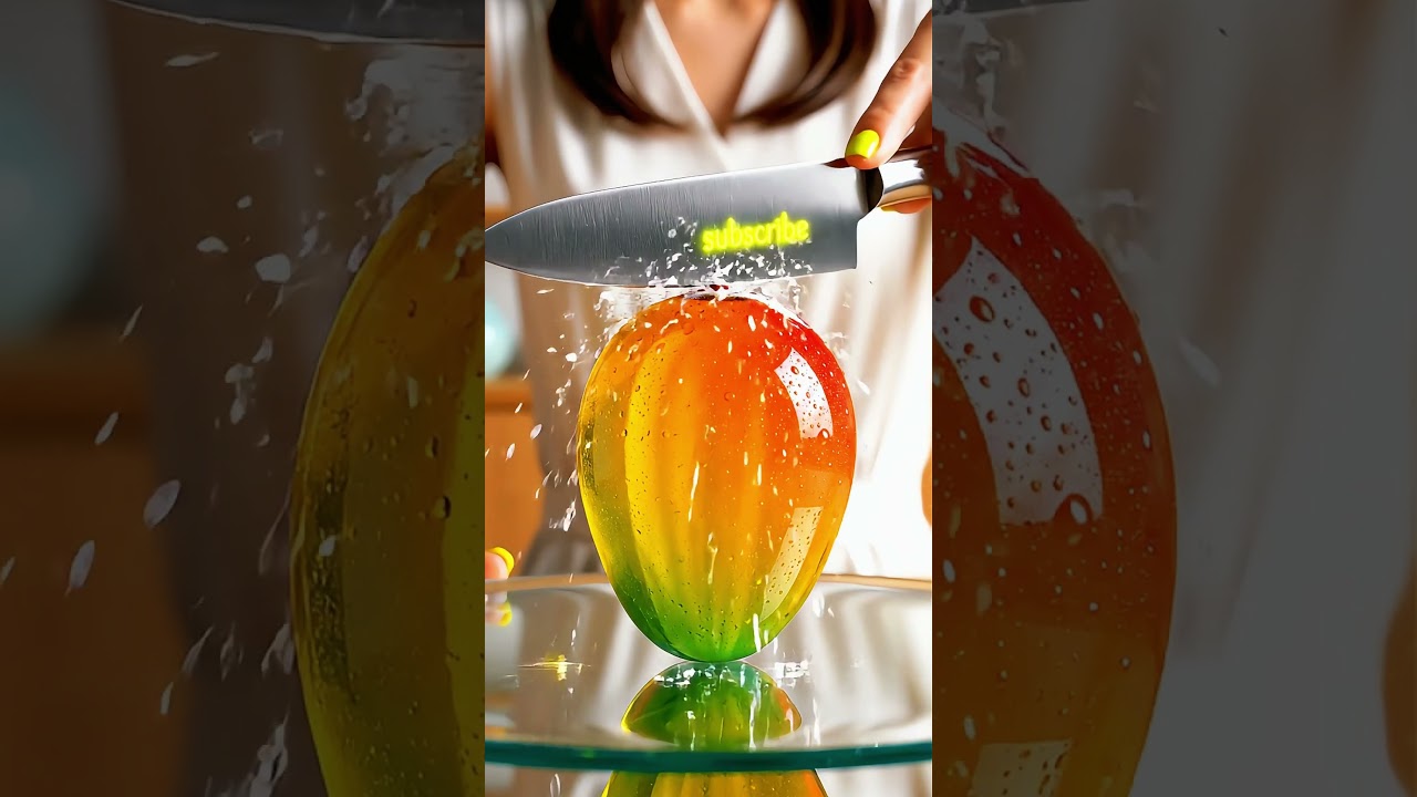 ✨ 🌵❄️ Hyperrealistic Glass Prickly Pear &  🥭 Glas-Mango 🥭💎✨ Crystal Cutting ✨