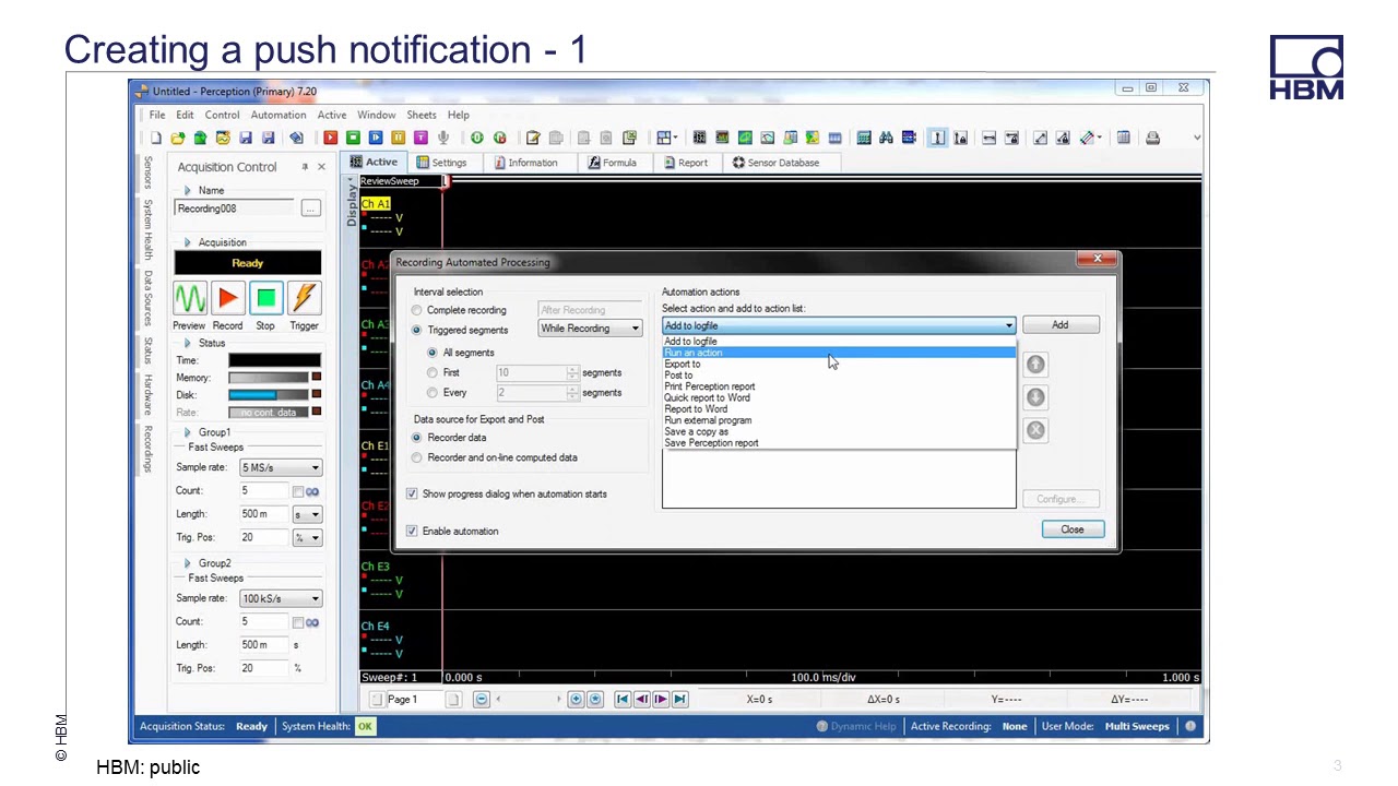 Hbk Perception Software HBM Genesis HighSpeed Push notifications in Perception - YouTube