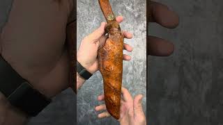 Эксклюзивный нож. Rex121/damasteel+amboyna+sturgeon #lynxknife #handmade #customknife #hunting