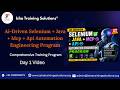 Selenium with java Day 1 On 20th May 2026.Pls contact or WhatsApp us on +91-9133190573 to enroll.