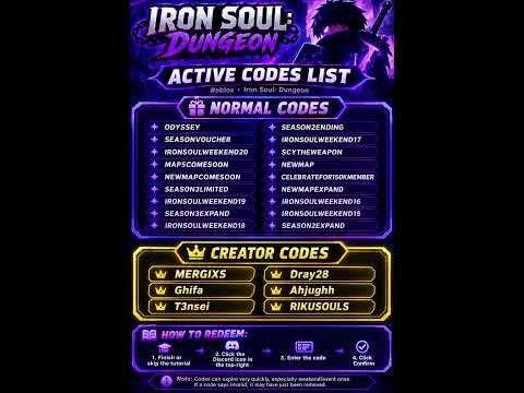 ALL IRON SOUL: DUNGEON CODES