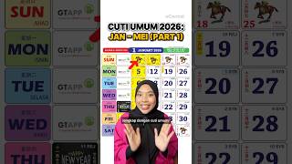Kalendar 2026 Lengkap Cuti Sekolah, Jom Plan Cuti! #cutisekolah