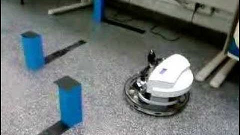 Robotino with mobile blue obstacles