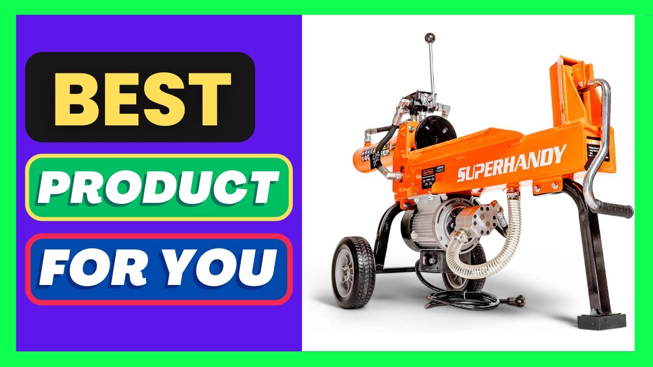 SuperHandy Log Splitter Portable Electric 14 Ton Rapid Auto