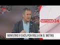 Ministro Muñoz y caos por nueva falla en el Metro: “Se trató de trabajar lo más rápido posible”